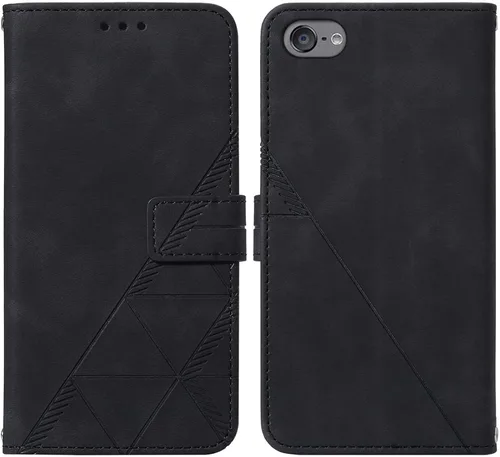 Vista 3 de LEMAXELERS Funda tipo cartera para iPod Touch 5, iPod Touch 7 con tapa magnética de piel sintética con tarjetero y función atril, protección a