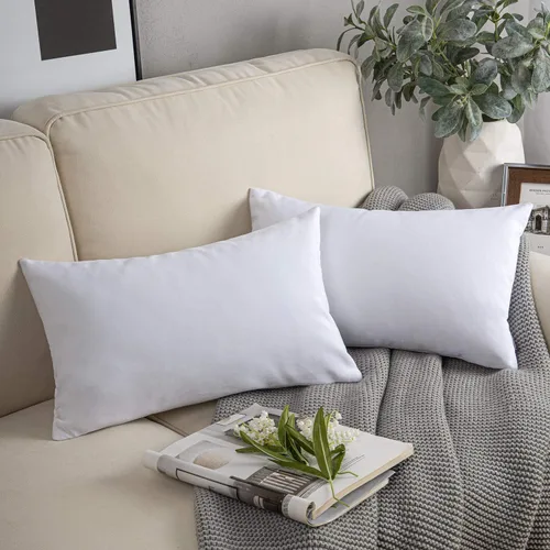 Vista 66 de Phantoscope Paquete de 2 fundas de almohada decorativas de terciopelo suave y cuadrado para sofá, color beige, 18 x 18 pulgadas, 17.7 x 17.7 in