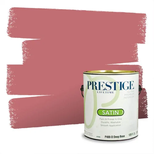 Vista 461 de Prestige Paints Pintura exterior e imprimación en uno, 1 galón, plano, coincidencia comparable de Valspar* Amber Rose*