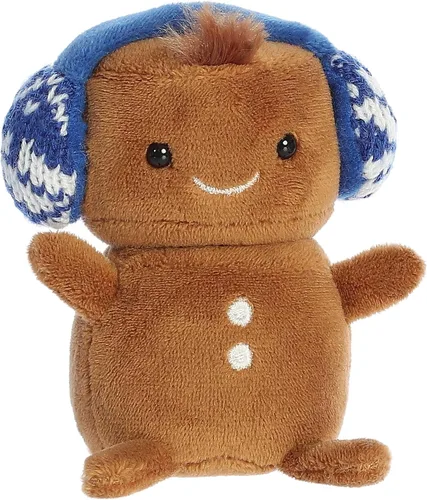 Vista 2 de Aurora® Festive Holiday Land of Lils™ Lil' Gingie™ - Animales de peluche de temporada - Regalos conmovedores - Marrón 5 pulgadas