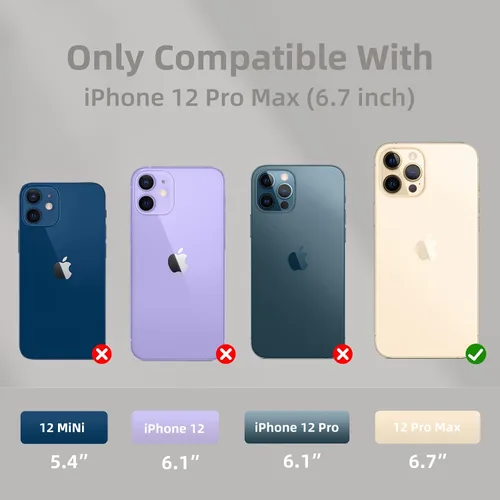 Vista 2 de Funda de silicona líquida compatible con iPhone 12 Pro Max, color piedra [Protección contra caídas]