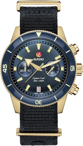 Vista 2 de Rado Reloj automático Captain Cook para hombre, Azul Patchwork, Deportes