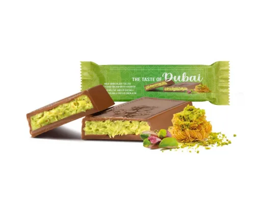 Vista 5 de Dubai Chocolate - Chocolate con Leche Con Pistacho (Cikolata Meshur Dubai Lezzeti)