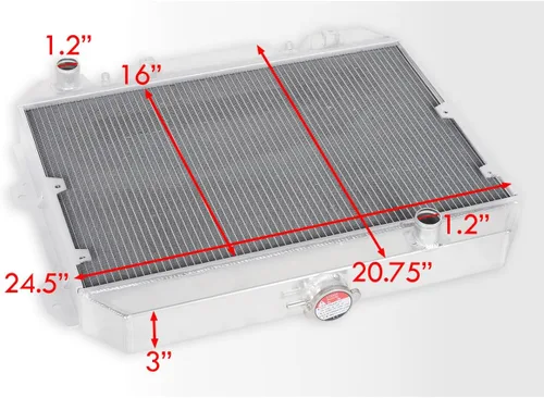 Vista 5 de AJP Distributors Tri Core 3-Row Full Aluminio Radiador Motor Motor Refrigeración Actualización Compatible/Reemplazo Para Datsun 280Z Fairlady Z S130