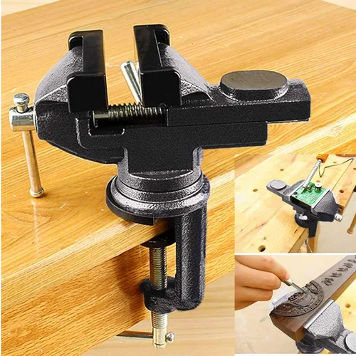 Vista 7 de MYTEC Mini Tornillo de Hogar, mandíbulas de nylon Abrazadera de Tornillo de Banco, 2.0" negro