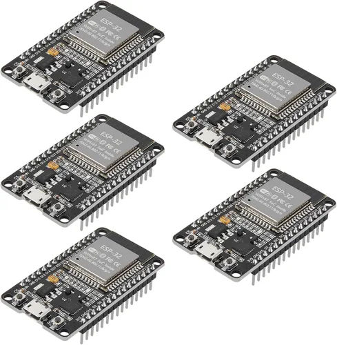 Vista 10 de AITRIP 10 piezas ESP32S ESP32 ESP-WROOM-32 placa de desarrollo 2.4GHz Dual-Core WiFi + Bluetooth 2 función microcontrolador para Arduino