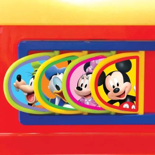 Vista 7 de Kiddieland Toys Limited - Mickey Choo, alimentado por batería, de 12 meses a 36 meses con Caboose & Tracks Ride On, los colores reflejantes pueden