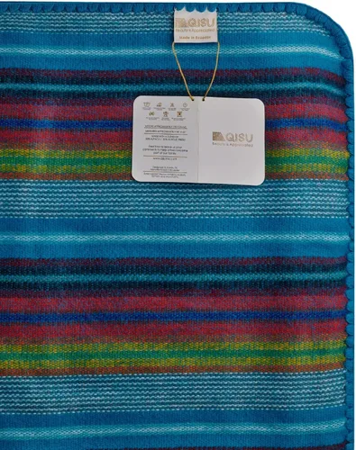 Vista 5 de QISU Manta de lana de alpaca, grande, hermosa, cálida, variada, 85 x 65 pulgadas, ultrasuave, hipoalergénica y transpirable, tela que no pica ni