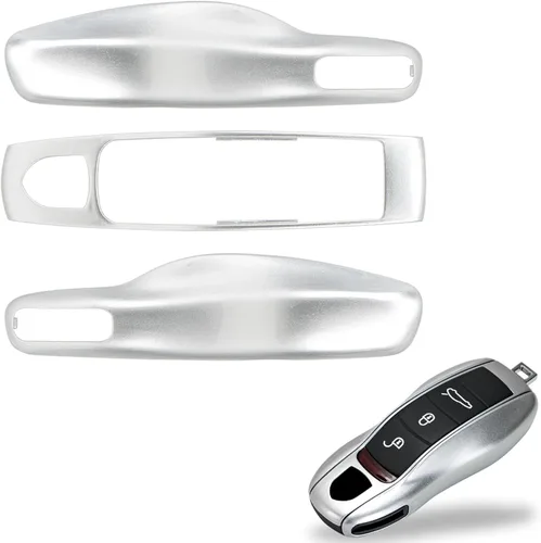 Vista 9 de Funda de llavero pintada de 3 piezas de repuesto - Compatible con llavero Porsche, MK1 (Gris Ágata)