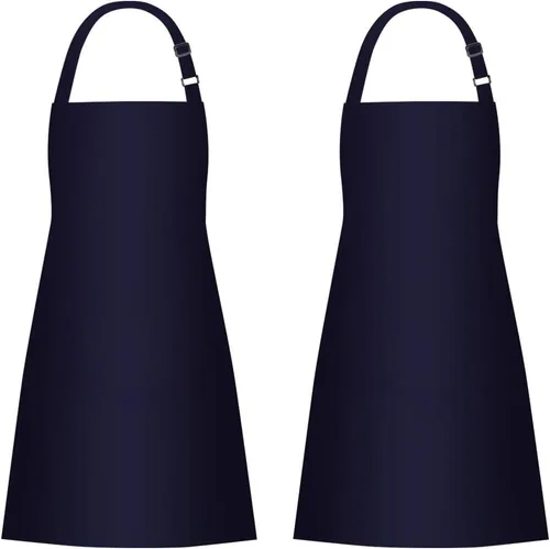 Vista 22 de Jubatus Paquete de 1 delantal con peto con 2 bolsillos, delantal de cocina de chef para mujeres y hombres, color negro