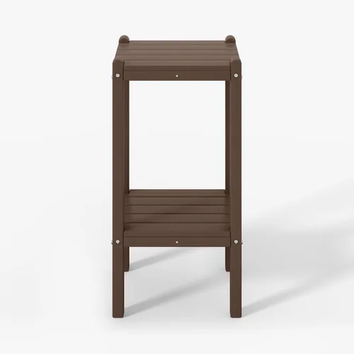 Vista 17 de WestinTrends Malibu - Mesa auxiliar cuadrada para exterior para silla Adirondack, teca