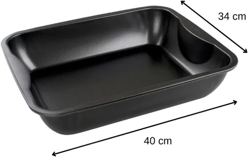 Vista 3 de Zenker Plato para asar "Special Cooking", negro, 15.75 x 13.14.17 x 3.15"XX-Grande