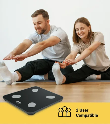 Vista 8 de A&D Medical Báscula inteligente para peso corporal, UC-450BLE, báscula de grasa corporal Bluetooth con IMC, composición corporal, báscula digital