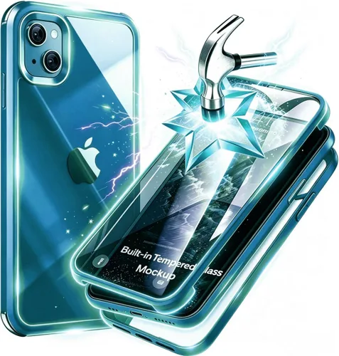 Vista 32 de Funda para iPhone 11 con protector de pantalla [vidrio templado 9H integrado], protección de cuerpo completo 360 de doble capa protectora