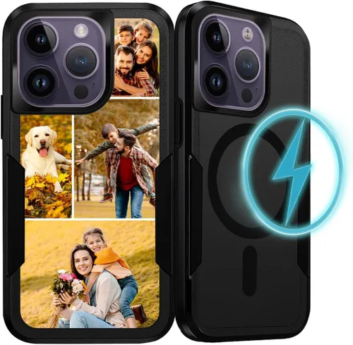 Vista 16 de Funda de teléfono personalizada para iPhone 17 Air 16 15 14 13 Pro Max Plus 12 11 con MagSafe funda magnética personalizada para teléfono celular