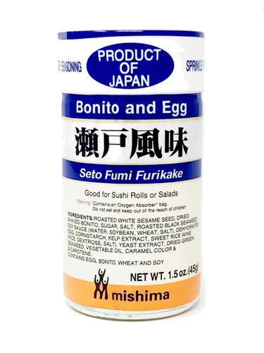 Vista 4 de Mishima Paquete variado Furikake de condimentos de arroz 4 sabores Producto de Japón