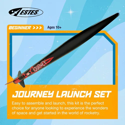 Vista 2 de Estes 1441 Journey Kit de construcción de cohetes para principiantes, kit de modelo de cohete volador para mayores de 10 años, incluye almohadilla