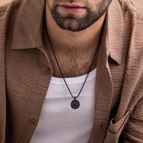 Vista 7 de Galis Collar para hombre, collar de cadena de plata de acero inoxidable de alta calidad para hombres, no se deslustra, cadenas para hombres