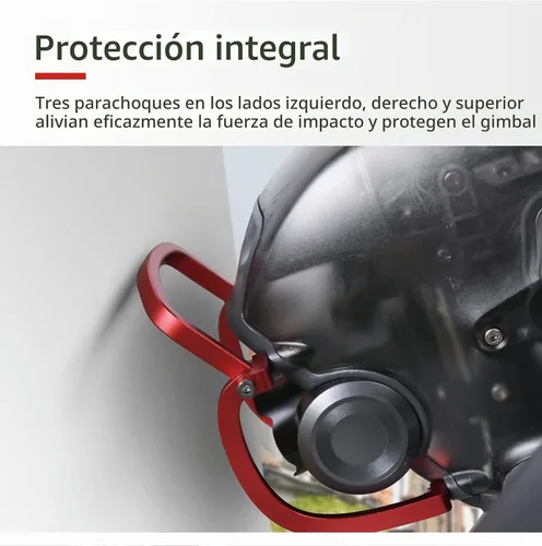 Vista 3 de FPV Drone Gimbal Bumper para DJI FPV Drone PTZ Protect Bar Cámara de aleación de aluminio Anti-colisión (negro)