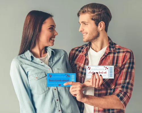 Vista 5 de SICOHOME 24 piezas de cupones de amor para él Libro de cupones de pareja divertido y romántico Libro de cupones de novios Cupones divertidos