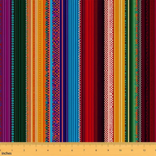 Vista 10 de Tela de Flores Primaverales por Yarda para Sofás, Tela Decorativa de Florales de Pueblo Pájaros Mariposas, Tela de Patrón de Jardín Acuarela