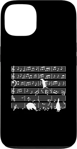 Vista 7 de iPhone 16 Notas musicales con pingüino en partitura musical - Estuche para profesor de música
