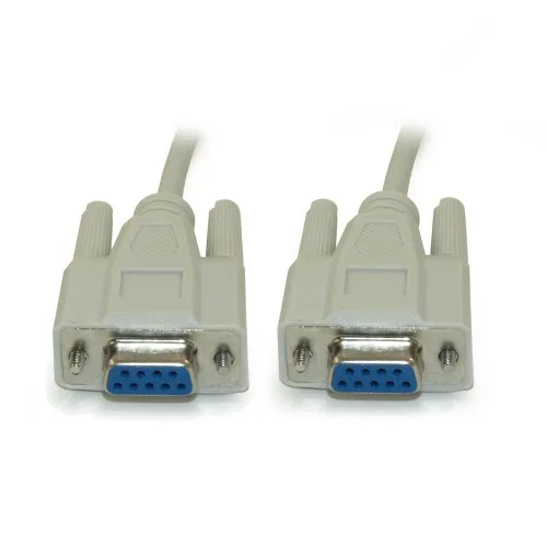 Vista 2 de MyCableMart - Cable serie de módem nulo, DB9/DB9 hembra a hembra de 25 pies