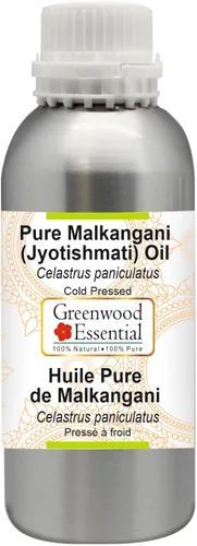 Vista 6 de Greenwood Essential Aceite puro de Malkangani (Malkangni/Jyotishmati) (Celastrus paniculatus) con cuentagotas de vidrio prensado en frío 0.2 fl oz