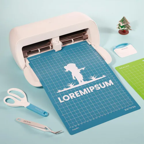 Vista 3 de REALIKE Alfombrilla de corte de 8.5 x 12 pulgadas compatible con Cricut Joy Xtra, alfombrillas de corte de agarre de luz azul para accesorios Joy