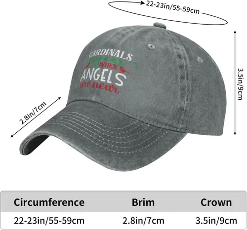 Vista 5 de Christmas Hat Cardinal Appear Whens Angel are Near Cap Women Baseball Caps Graphic Cap