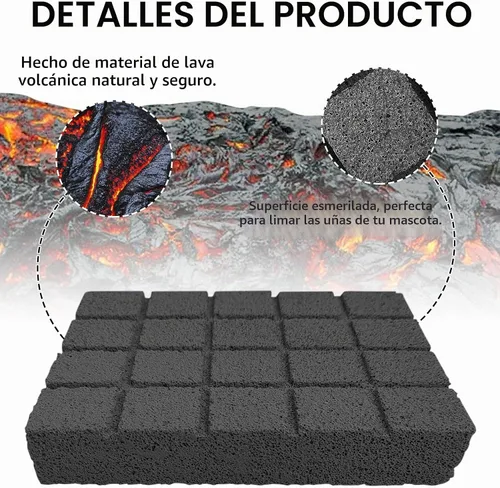Vista 3 de Hamiledyi 2 almohadillas rascadoras de conejo, almohadillas para moler lava, almohadillas para pies de animales pequeños, juguetes para masticar