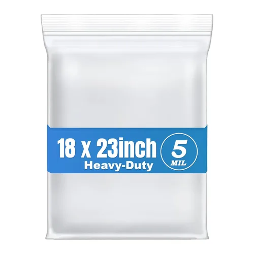 Vista 14 de 20 piezas de bolsas de almacenamiento con cierre hermético transparente de 10"x13", de 2 galones, bolsas de polietileno con cierre de 4 mil