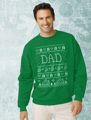 Vista 3 de Tstars Divertido regalo para papá y papá feo suéter de Navidad