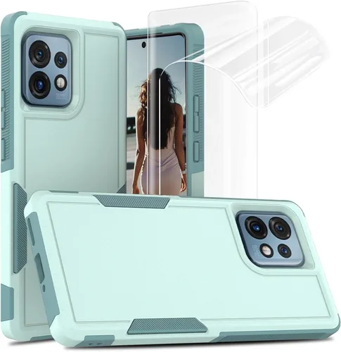 Vista 27 de Jeylly Funda para Motorola Edge Plus 2023 con protector de pantalla HD