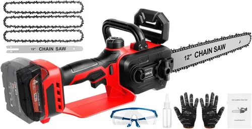 Vista 8 de Mini motosierra inalámbrica compatible con batería Dewalt de 20 V (sin batería) motosierra eléctrica de mano sin escobillas de 12 pulgadas
