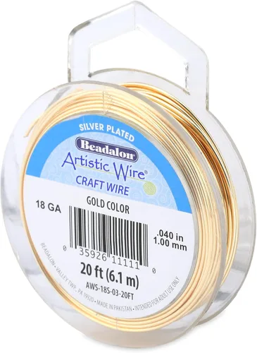 Vista 48 de Artistic Wire, Alambre de cobre de color chapado en plata de calibre 18, resistente al deslustre, amatista, 20 pies