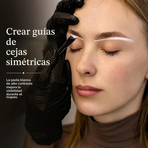 Vista 6 de Kit de mapeo de cejas con pasta blanca para cejas