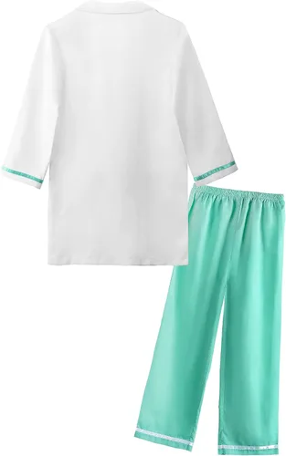 Vista 2 de reliparty Conjunto de disfraz de médico para niños con gorra y accesorios, juego de 5 piezas