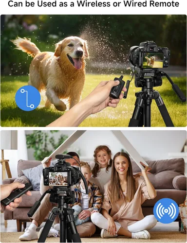 Vista 4 de Liberación remota del obturador de la cámara inalámbrica: [164 pies] Accesorios de control de radio para Canon Rebel T7 T6 T5 T8i T7i SL3 EOS R RP