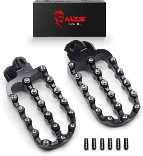 Vista 9 de MZS Estriberas para Moto de Cross, 2001-2018 Estribo de Motocicleta Adventure MX Pedal CNC Naranja Compatible con Modelos 65 85 125 150 200 250 300
