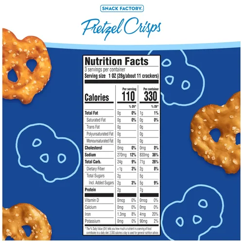 Vista 2 de Snack Factory Pretzel Crisps - Sabor original