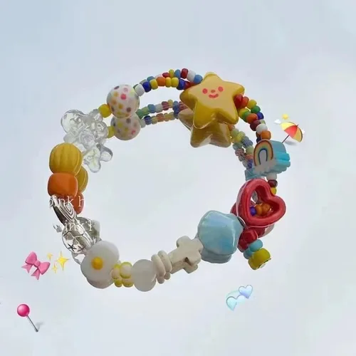 Vista 3 de RICHTRUE Pulseras Y2k Y2k, accesorios estéticos, accesorios estéticos Y2k, pulsera linda para mujer, cosas de preparación