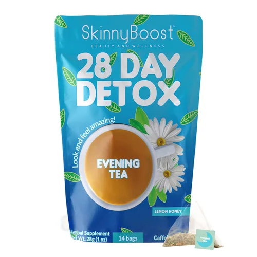 Vista 9 de Skinny Boost - Té de noche (paquete de 2) 28 bolsas de té en total, apoya la desintoxicación y la limpieza, reduce la hinchazón, todo natural, vegano