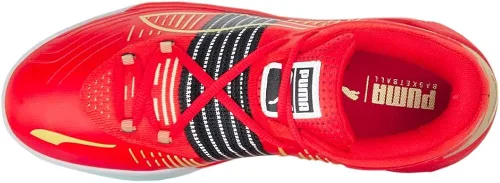 Vista 4 de PUMA Fusion Nitro Tenis de baloncesto para hombre, estilo casual, color rojo
