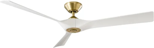 Vista 8 de Torque Smart - Ventilador de techo de 3 aspas para interiores y exteriores, 58 pulgadas, níquel cepillado/ébano con control remoto, funciona