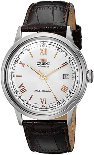 Vista 10 de Orient, "2da generación Bambino Ver. 2", reloj automático japonés, de vestir, de acero inoxidable y cuero para hombre