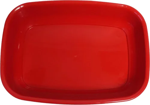 Vista 7 de Aimé Caja de arena sin llanta/borde redondeado para gato, 16.9 x 12.2 x 3.9 in, 0.7 lbs - Surtido