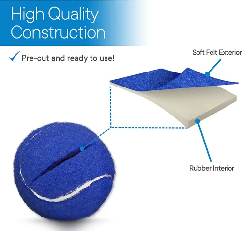 Vista 5 de RMS Walker Glide Balls - Precut Opening for Easy Installation, Fit Most Walkers