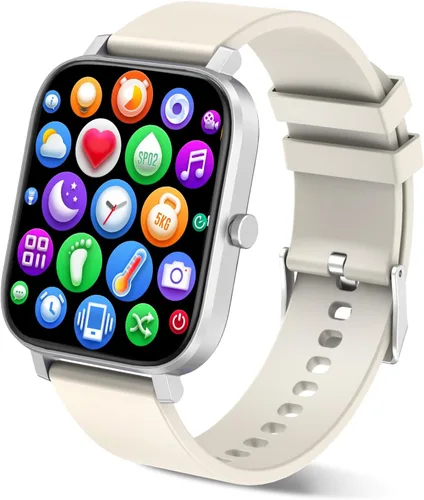Vista 9 de Reloj inteligente para hombres y mujeres, compatible con iPhone, Samsung, teléfono Android, pantalla táctil completa de 1.83 pulgadas, IP68