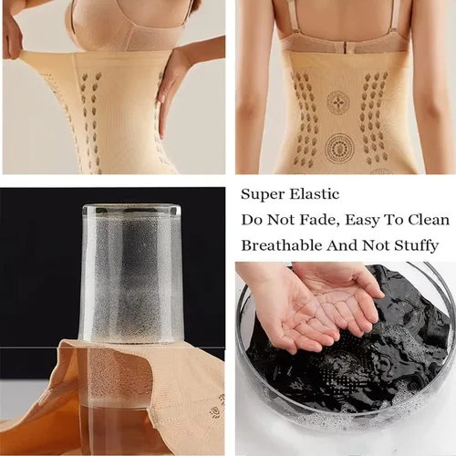 Vista 4 de CHUANGJIA 2PCS Unique Fiber Restoration Shaper, Fiber Restoration Shaper, Graphene Tightening & Body Shaping Briefs, Tummy ControlBlack+skin